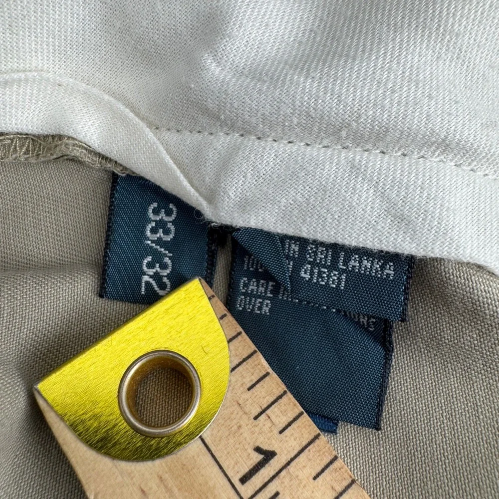 Polo Ralph Lauren Mens Classic Fit Chino Pants Tan Khaki‎ Cotton 33/32
